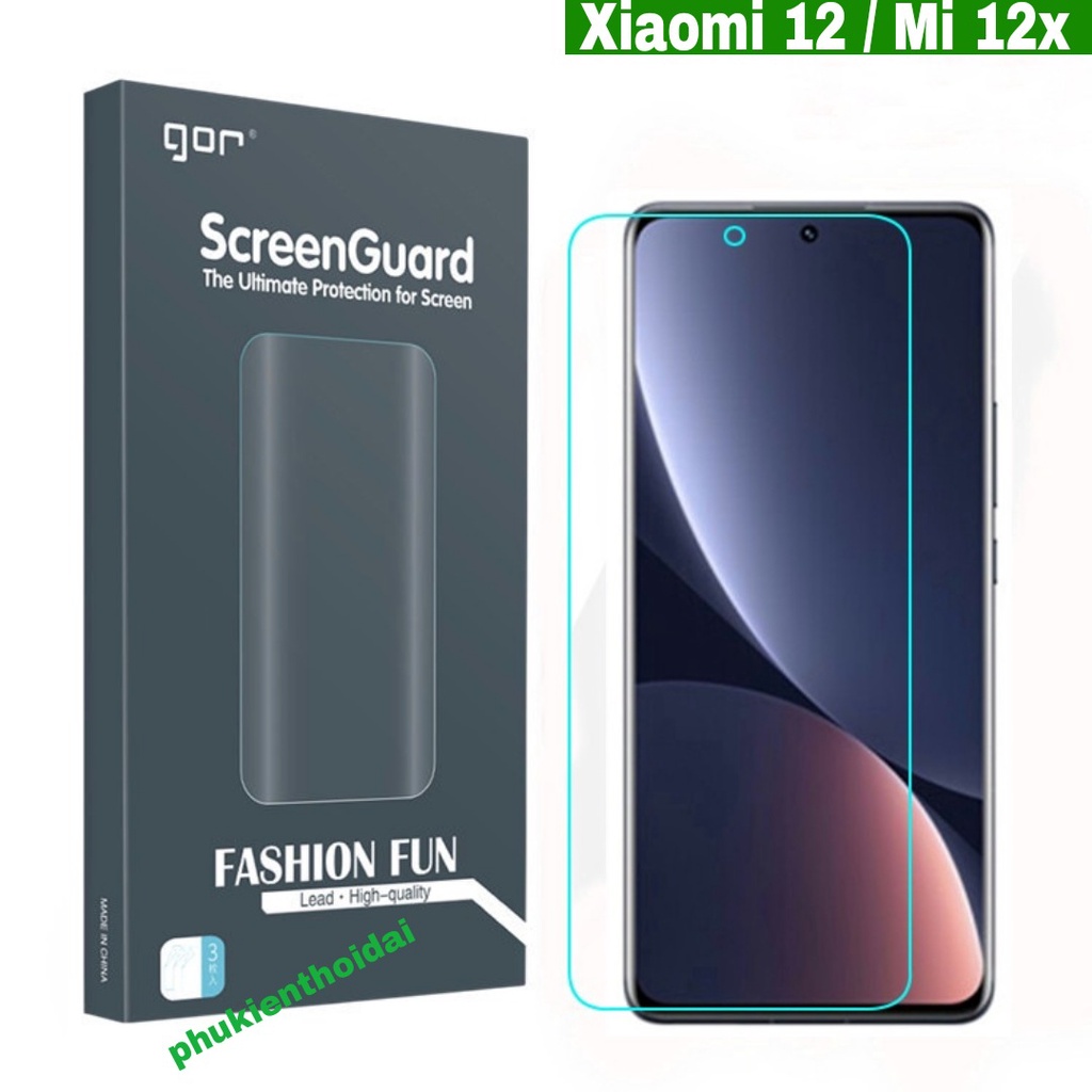 Bộ 2 dán dẻo Gor Xiaomi 12 / 12x / 12S / Mi 12 Pro / 12s Pro / Xiaomi 13 Pro 14 Pro / 14 Ultra Full màn ôm 3D trong suốt