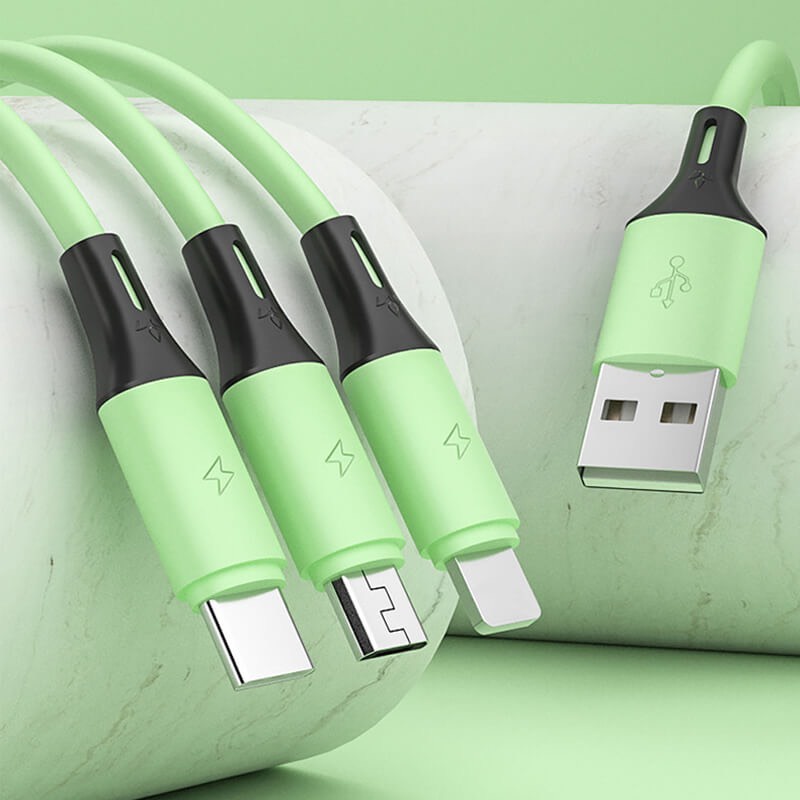 Dây Sạc đầu usb đa năng 3 đầu sạc.