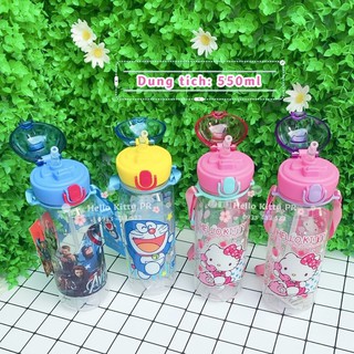Bình nước có dây đeo HelloKitty - Doremon Doraemon