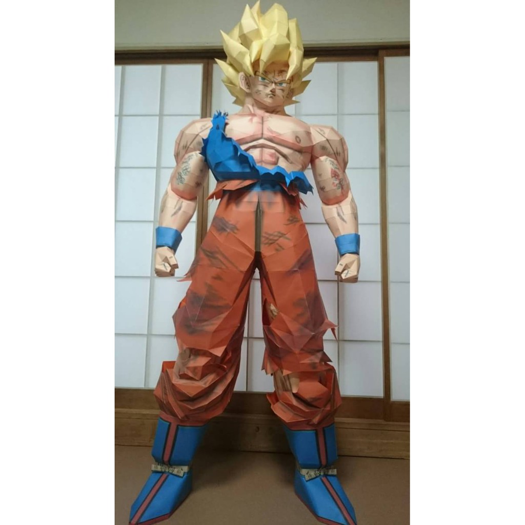 Bộ kit mô hình giấy 3d Songoku - Kakalot cỡ lớn Dragonball figures mô hình bảy viên ngọc rồng