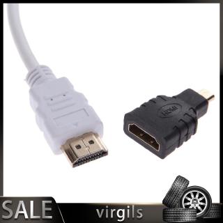 Bộ dây cáp chuyển đổi đầu Micro HDMI / Mini HDMI / HDMI thành đầu VGA 1080P kèm dây âm thanh