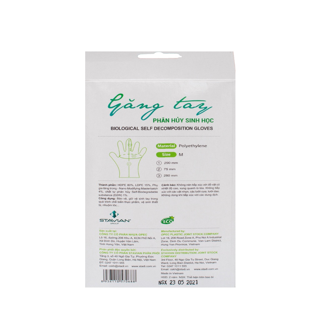 Găng tay tự hủy sinh học Green Eco