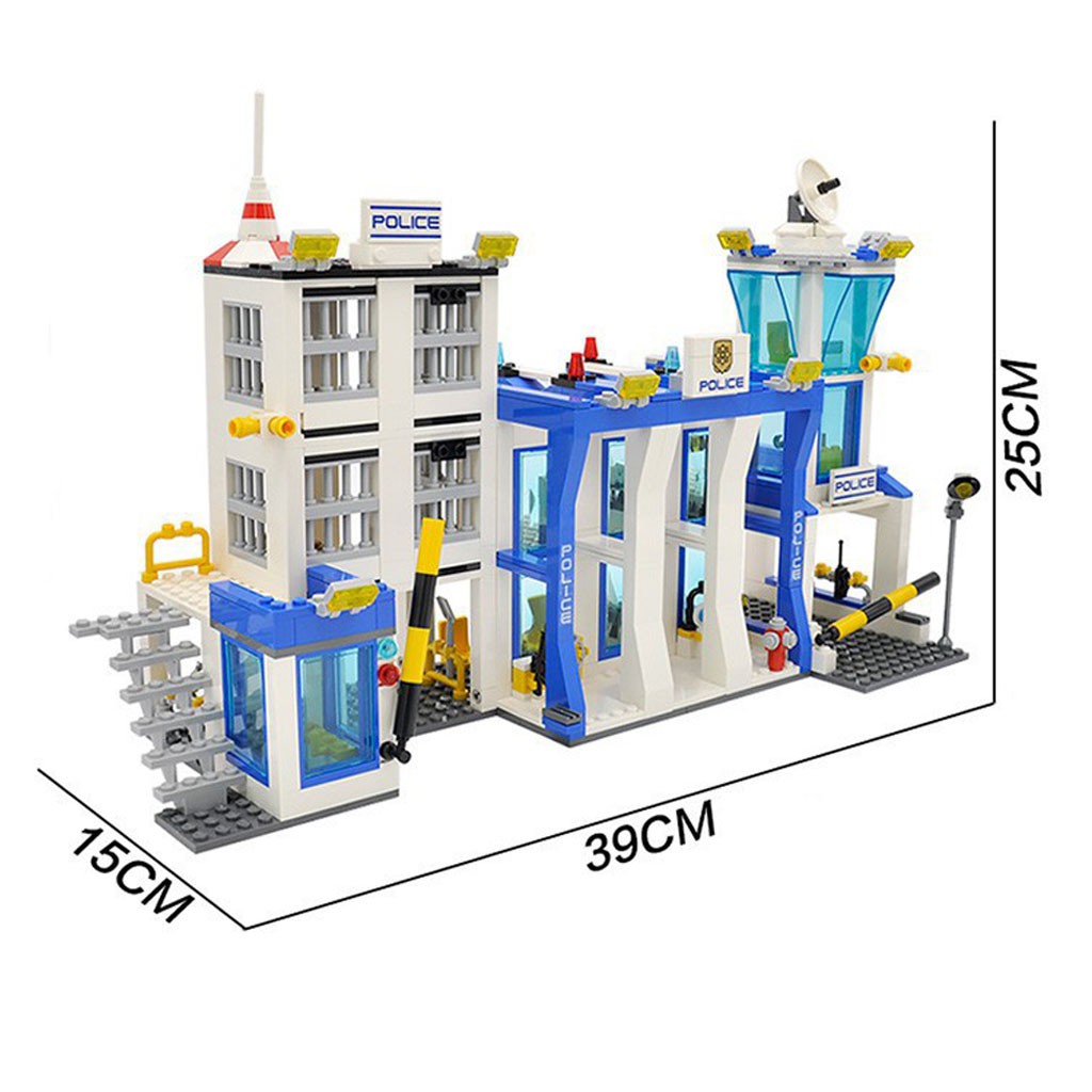 Đồ chơi lego city trạm cảnh sát thành phố giúp trẻ tư duy sáng tạo bộ lắp ghép với 870 mảnh ghép