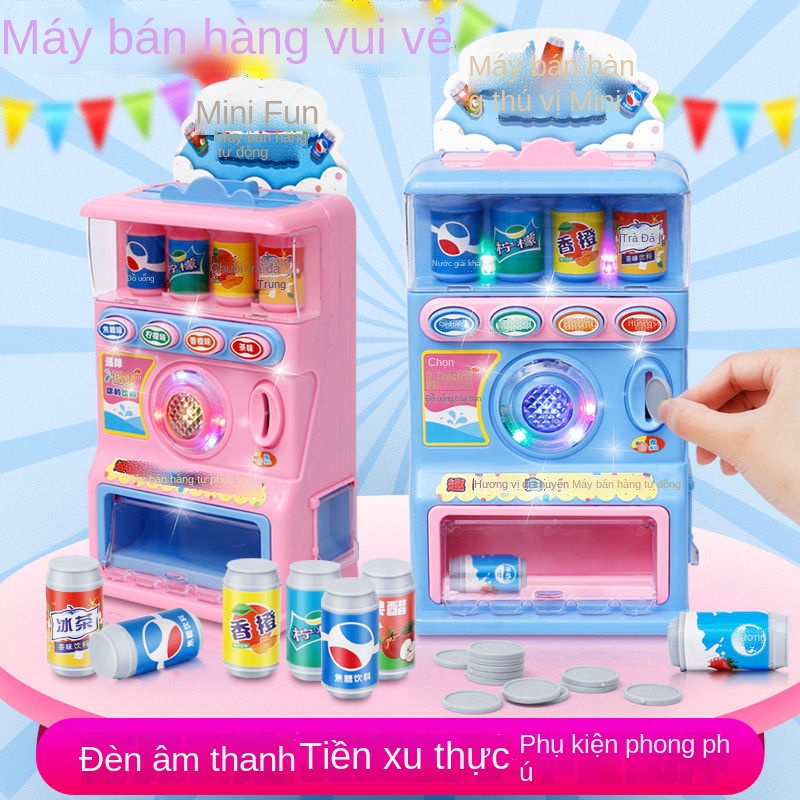 ⊙™Nói máy bán hàng tự động máy bán hàng đồ chơi cậu bé cô gái trẻ em chơi nhà máy bán kẹo tự động
