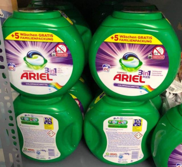 Viên giặt xả Ariel có tính kháng khuẩn của đức