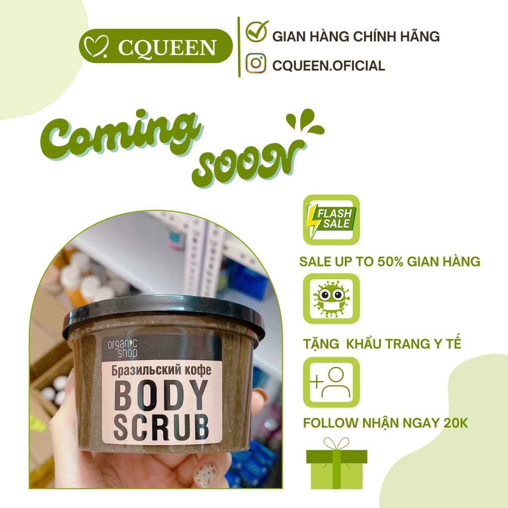 Tẩy Tế Bào Chết Toàn Thân Organic Shop Organic Coffee &amp; Sugar Body Scrub 250ml