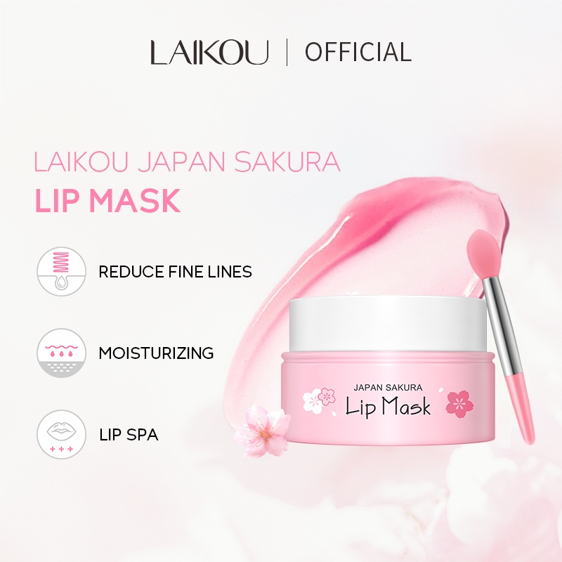 Mặt nạ môi hoa anh đào Nhật Bản Laikou giảm nếp nhăn môi 8g