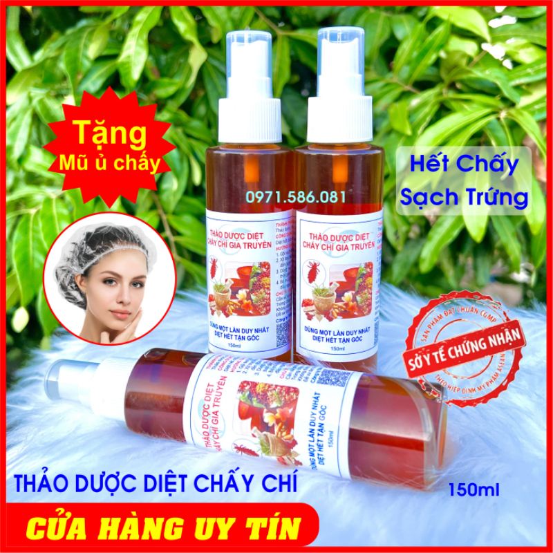 Ủ Chấy. Dầu Gội Diệt Chấy. Dầu Gội Chí. [Chính Hãng]. Số lượng 1 chai 150ml.