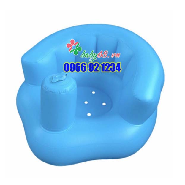 Ghế hơi tập ngồi cho bé chống lật, ghế phao tập ngồi cho bé từ 6 tháng tuổi, hình vịt vàng, xanh cốm, hồng