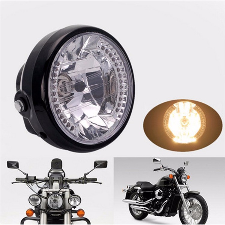 Gáo đèn pha Suzuki GD110 67 Win độ cafe race Halley có led viền sương mù