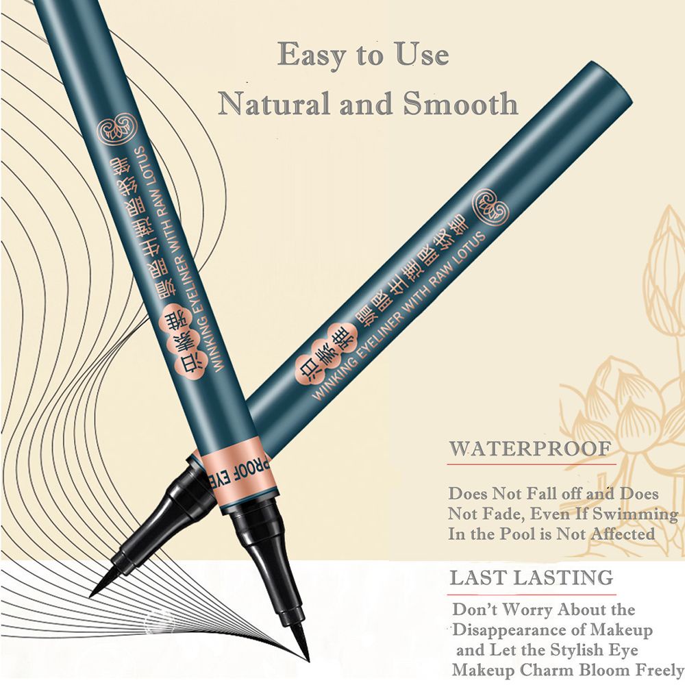 [Hàng mới về] Bút kẻ mắt nước màu đen tinh tế dễ sử dụng chống thấm nước lâu trôi nhanh khô