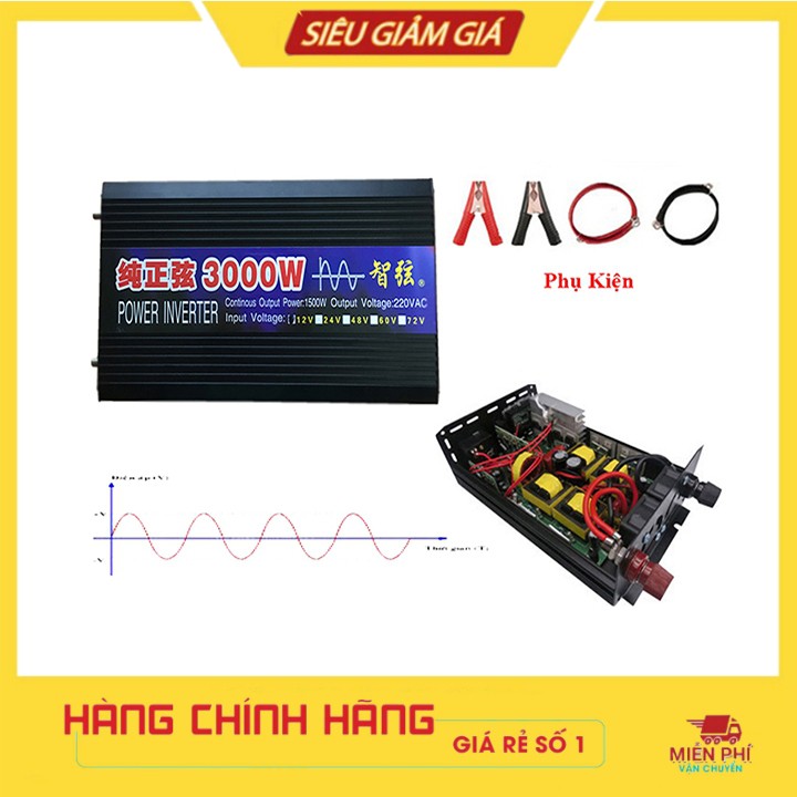 Máy Kích Điện Inverter 3000W Sin Chuẩn