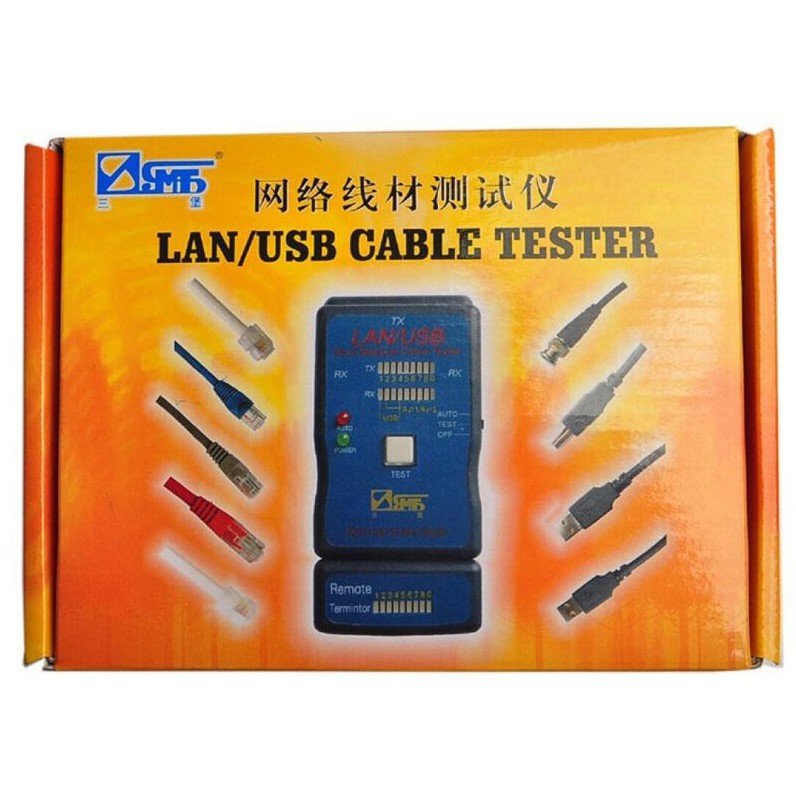 Thiết bị test cáp mạng CT-168 đa năng RJ45 + RJ11 + USB