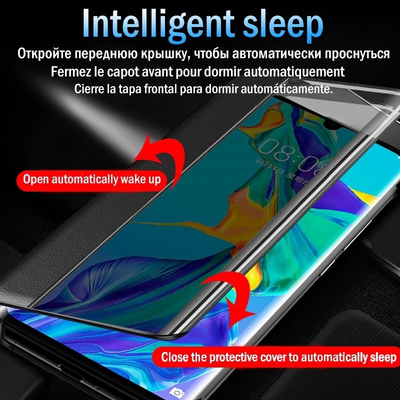 Bao da điện thoại nắp gập thông minh sang trọng cho Huawei Mate 20 / 20 Pro / 20X