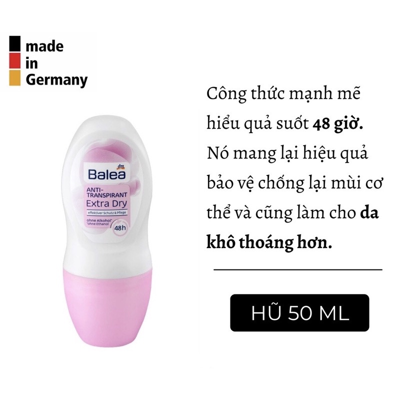 LĂN KHỬ MÙI BALEA[ HÀNG ĐỨC ] NGĂN MỒ HÔI, SIÊU KHÔ THOÁNG