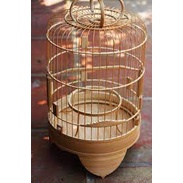 Lồng Nuôi Chim khuyên Vác trơn bằng tre - Lồng Ép Mộc Khuyên Gía Rẻ