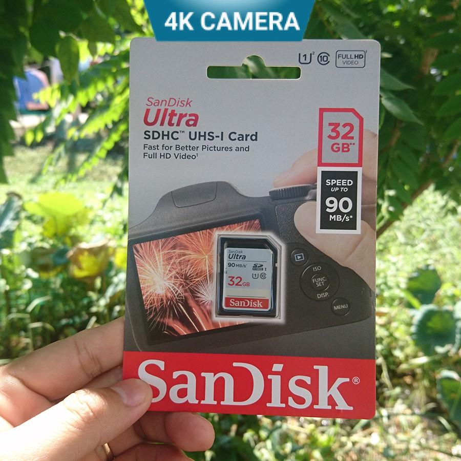 Thẻ nhớ SD Sandisk 16G 32G 64G Ultra Class 10 và Extreme Pro tốc độ cao 4K cho máy ảnh máy quay