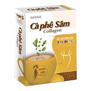 Cà phê Sâm Collagen giảm cân hiệu quả - Dáng gọn eo thon (Hộp 12gói)