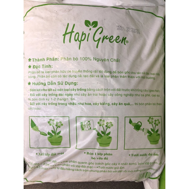 Phân bò khô đã ủ hoai  2kg