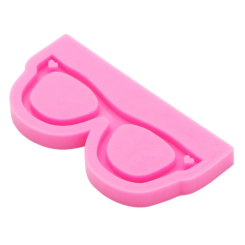 Khuôn Làm Móc Khóa Kính Mắt Bằng Silicone Sáng Bóng DIY