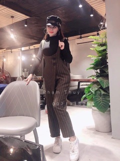 Set quần yếm dạ mix len tăm 3p (còn ghi sz M)