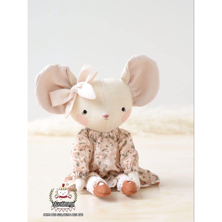 COMBO Gói Nguyên Liệu tự bạn làm Búp bê Thú Bông RAG DOLL vintage - Kit DIY handmade bạn tập may - Bách hóa Na Na