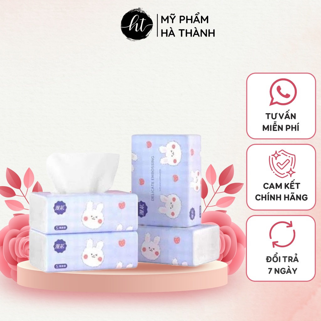 Gói giấy ăn nội địa Trung cao cấp vỏ xanh 4 lớp