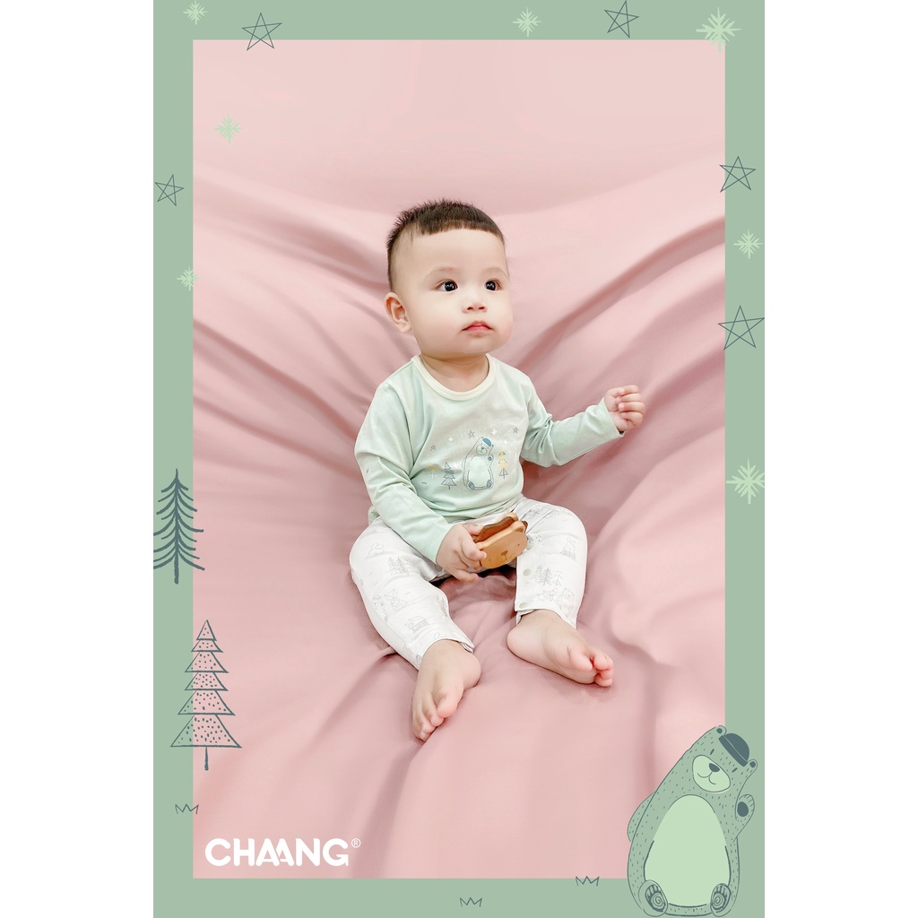 Chaang bộ body dài cúc sau cho bé Snow