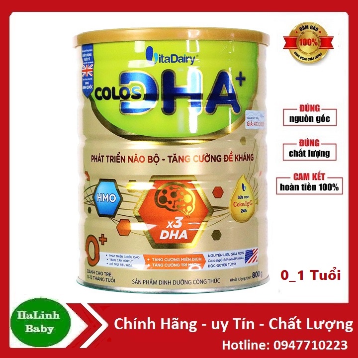Sữa bột COLOS DHA 0+ 800G