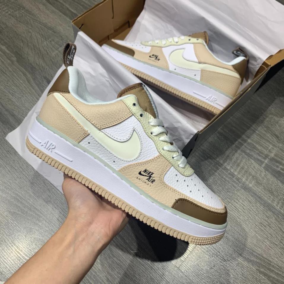 Giày A.F.1 Trắng Nâu Utility White Cream Brown Khaki | BigBuy360 - bigbuy360.vn