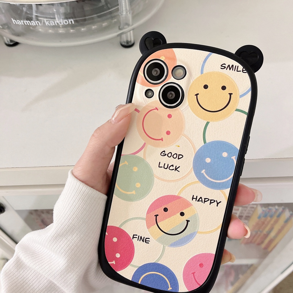 Ốp Điện Thoại In Hình Mặt Cười Nhiều Màu Sắc Cho iphone 7plus X XS XR XS max 11cartoon11 pro max 12 12 pro 12 pro max
