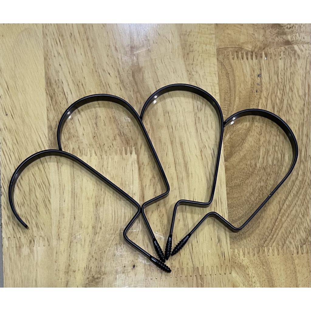 Đầu móc kim loại gắn móc áo gỗ