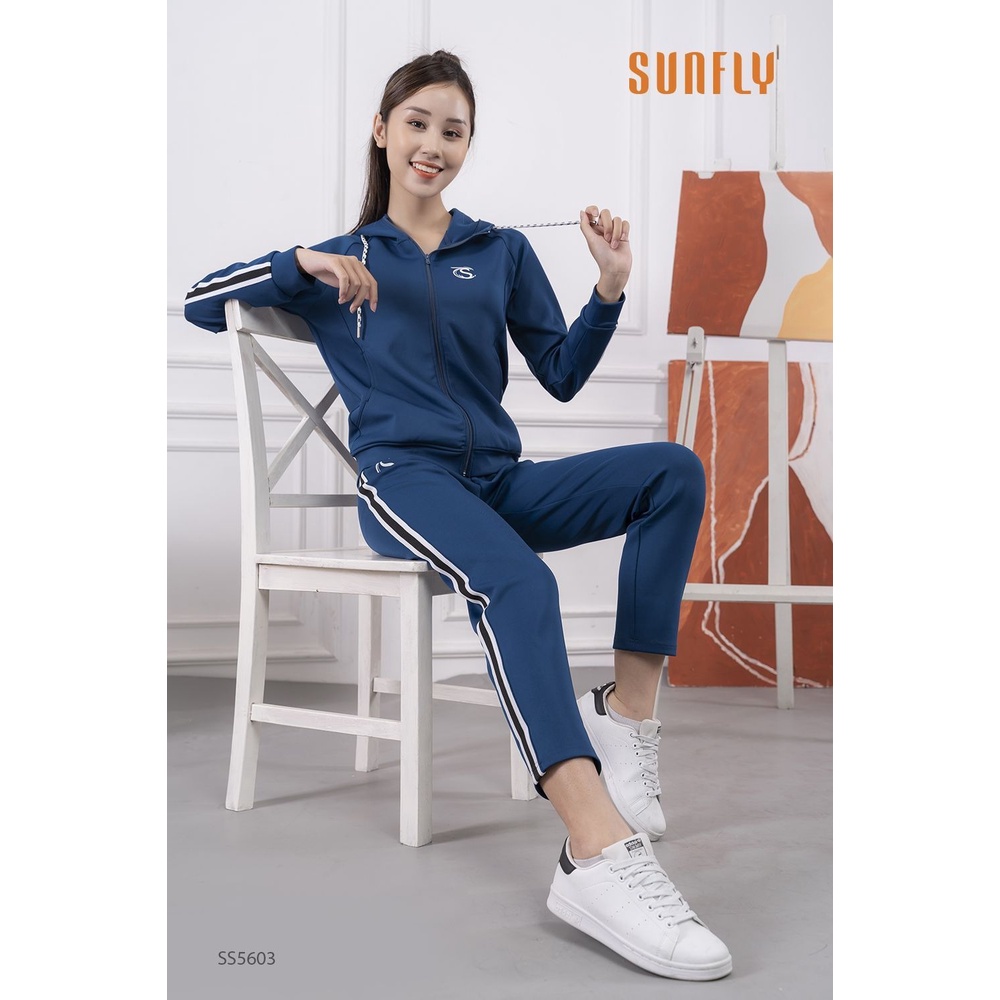 SS5603 - BỘ THỂ THAO POLY 2 DA KÉO KHÓA CÓ MŨ ÁO DÀI QUẦN DÀI