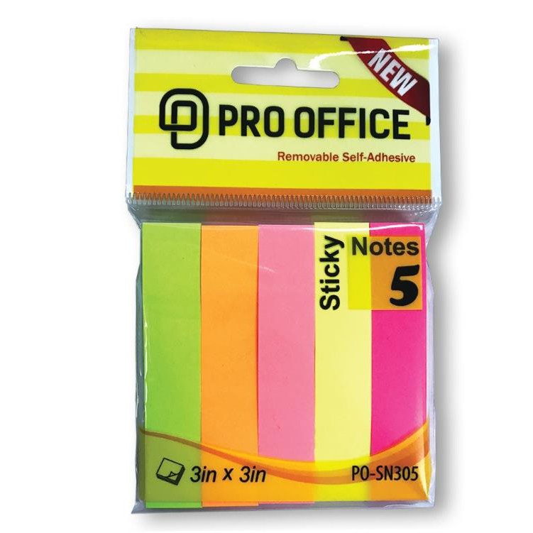 Giấy note màu neon PRO-OFFICE SN205/304/305