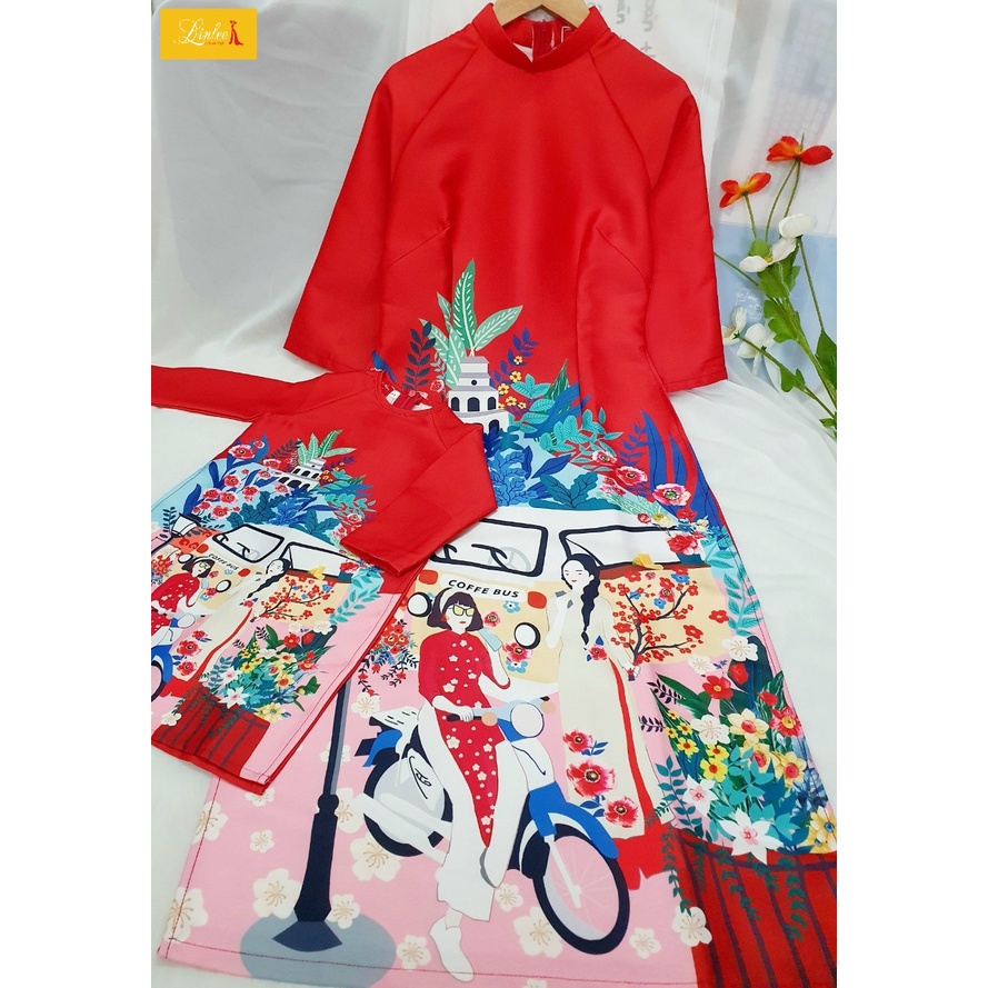 Áo dài cách tân 🎀LINLEE🎀áo dài cách tân tapta cao cấp màu vàng chuẩn form đẹp sang chảnh