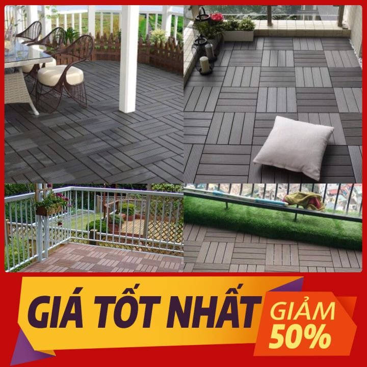 Sale Lẻ = Sỉ Vỉ Nhựa Lót Sàn Ban Công 3T - Tấm lót sàn nhựa ban công, Chống Trơn Nhà Tắm, Bể Bơi, Sân Vườn, Sân Thượng