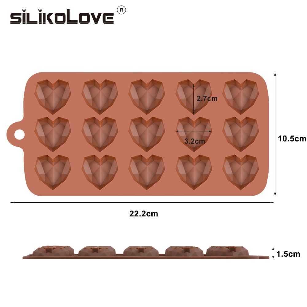 Khuôn Silicon Trái Tim - Làm Chocolate - Panna Cotta - Mousse - Pudding - Tàu Hũ - Làm Thạch - Dụng Cụ Làm Bánh