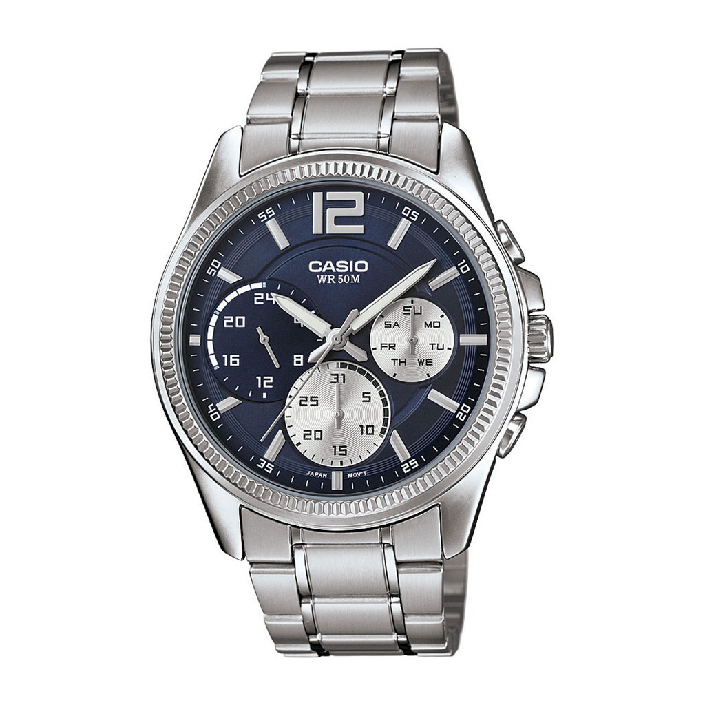 Đồng hồ Nam Casio MTP-E305D-2AVDF dây inox