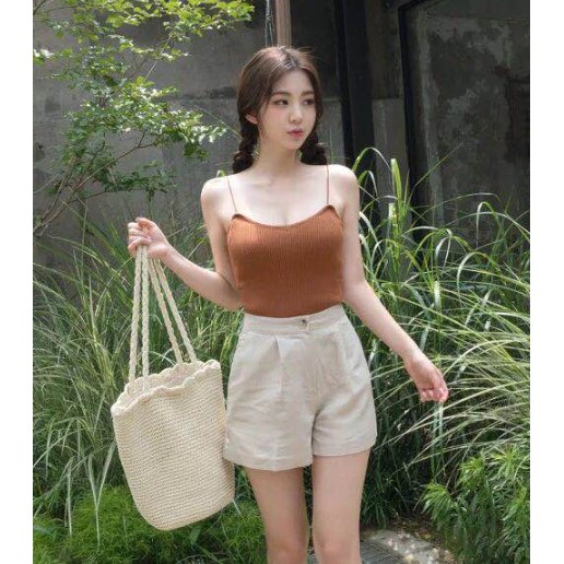 Sẵn Sàng Giao HàngTúi Dệt Đeo Chéo Phong Cách Hàn Quốc 1 Ngăn Đựng Đồ Đi Biển