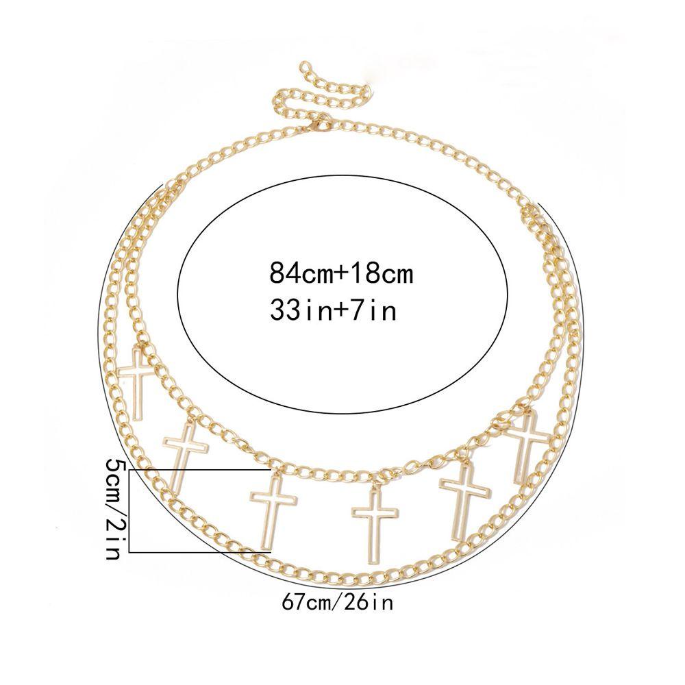 Dây Xích Đeo Cơ Thể Nhiều Lớp Hình Chữ U Bằng Kim Loại Phong Cách Punk Quyến Rũ