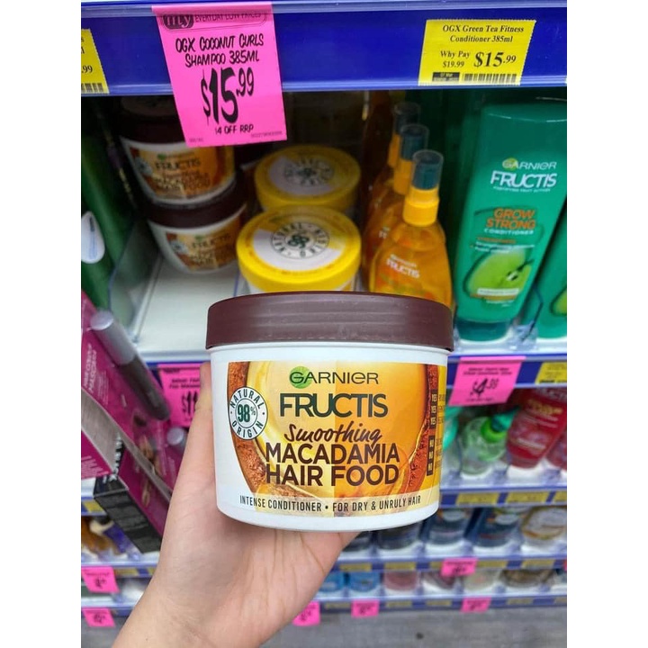 Kem ủ và dưỡng tóc đa công dụng Garnier Fructis Hair Food Mask 390ml