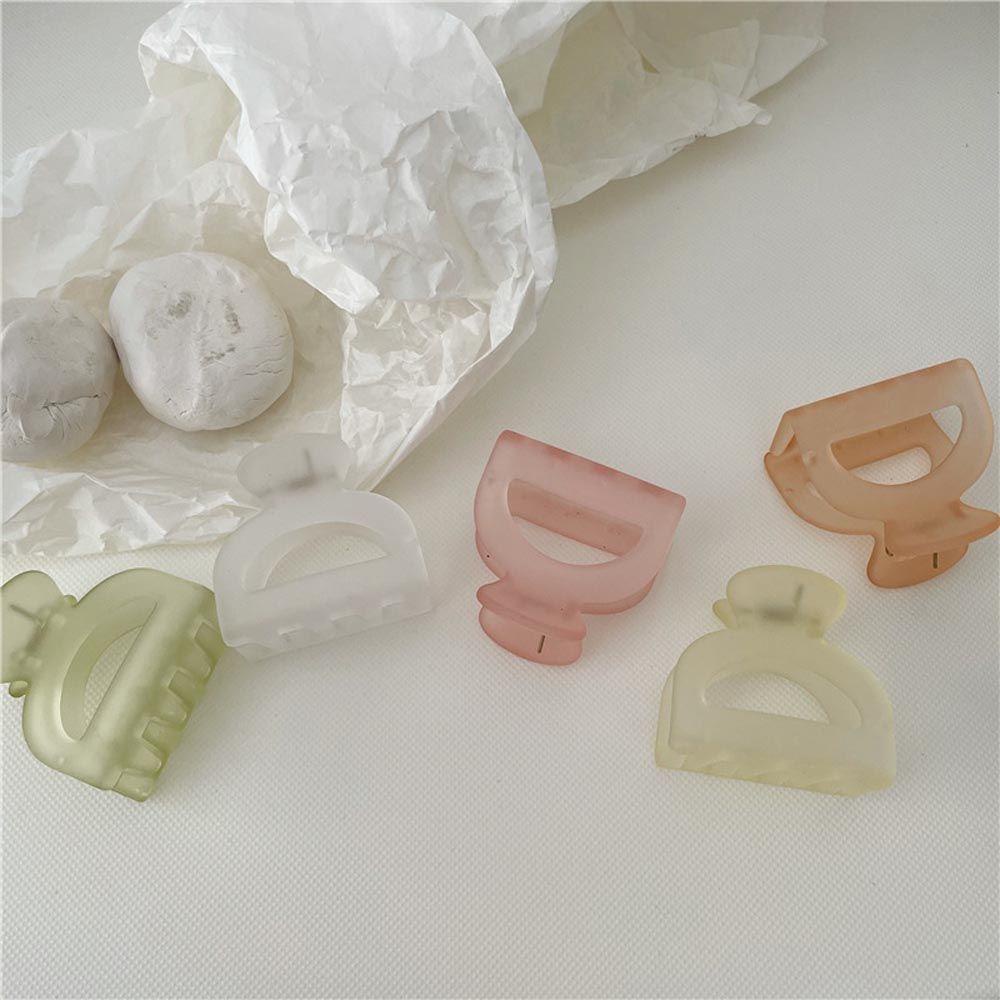 Kẹp Tóc Móng Vuốt Màu Kẹo Nhám Hình Cá Mập Rỗng Kiểu Hình Học Thanh Lịch Cho Nữ