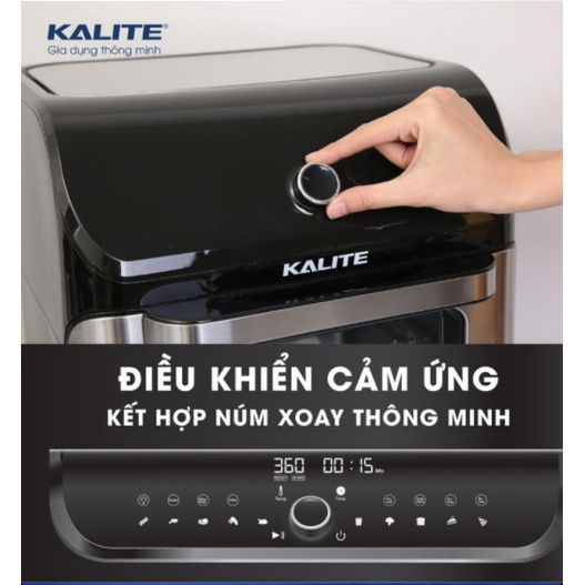 Nồi chiên không dầu kalite KL1200 (nồi chiên kalite Q12 bản mới), bếp chiên không dầu 12L, Chính hãng kalite + Quà tặng