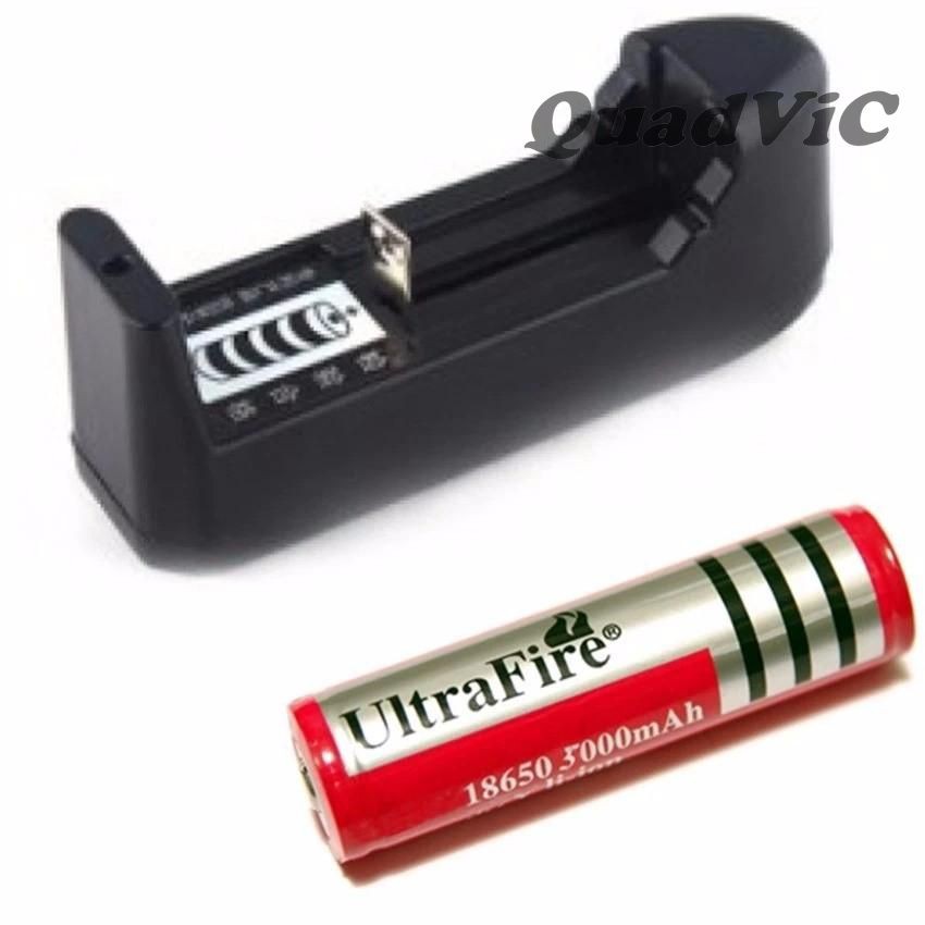 Bộ sạc pin 3.7V 4200mAh Ultrafire 18650 220V -> 4.2~ 3.7V Tự ngắt dùng cho đèn pin, quạt sạc QuadViC N00213