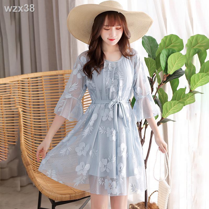 Áo tắm nữ Hàn Quốc Fan cổ tích sinh viên diện đồ xẻ tà gợi cảm ngâm mình trong suối nước nóng để che bụng vừa gầ | BigBuy360 - bigbuy360.vn