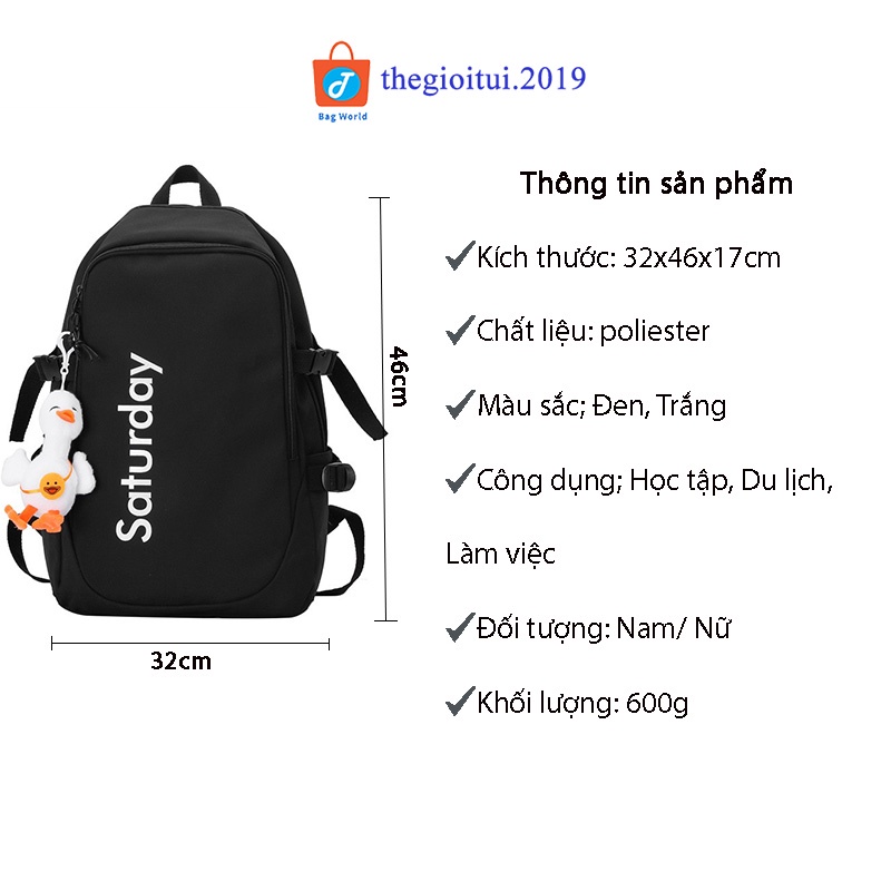 Balo học sinh nam nữ balo du lịch thời trang chống thấm nước có ngăn đựng laptop tiện dụng