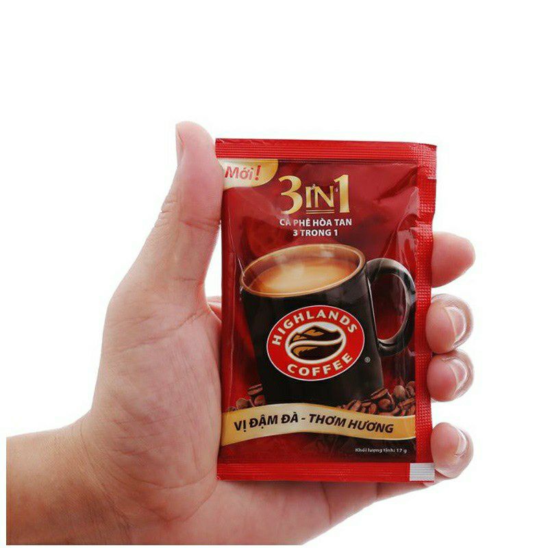 Cà phê sữa Highlands 3 in 1 gói lẻ 17 gram