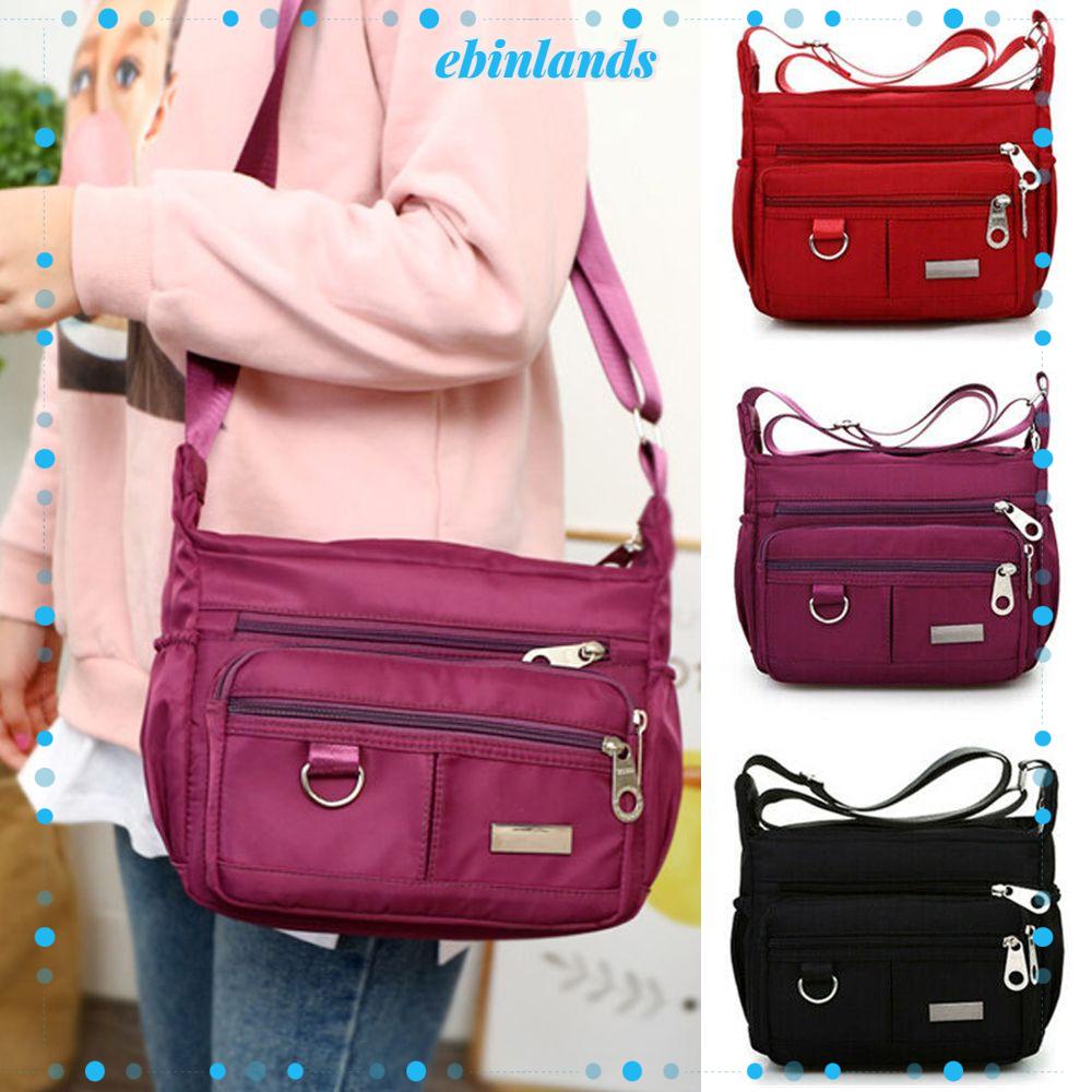Túi đeo chéo bằng vải oxford nhiều ngăn chống thấm nước thời trang cho nữ tùy chọn màu sắc