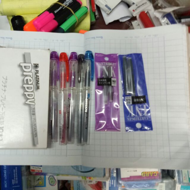 Combo ba chiếc bút máy Nhật Preppy cộng túi mực