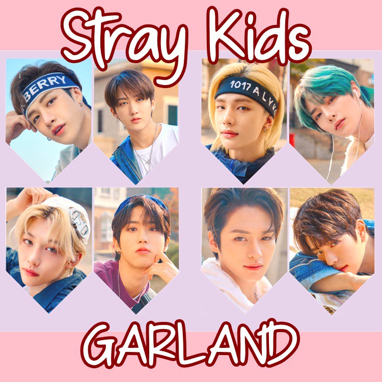 TÙY CHỈNH GARLAND STRAY TRẺ EM BUNTING HOA TÙY CHỈNH GARLAND KPOP